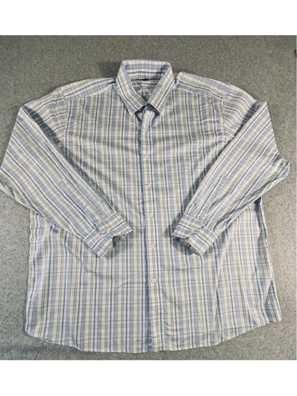 Peter Millar Crown Crafted XXL Blue Plaid Button Front Shirt Cotton